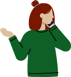 Illustration woman green top